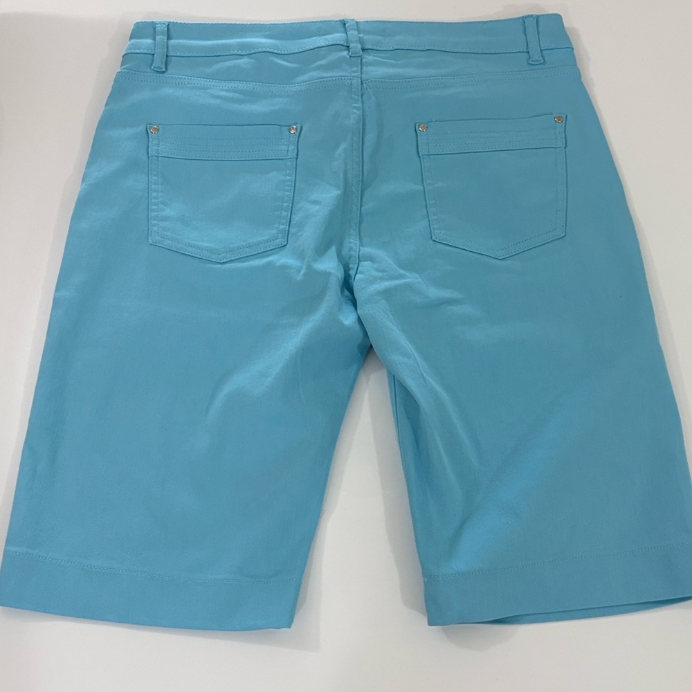 Dolcezza Light Blue Stretch Shorts – Chic Summer Staple size 14 NWT - Picture 4 of 13